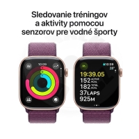 Apple Watch Series 10 GPS 46mm Rose Gold Aluminium Case with Plum Sport Loop (3) Apple Watch Series 10 GPS 46mm Rose Gold Aluminium Case with Plum Sport Loop (3)