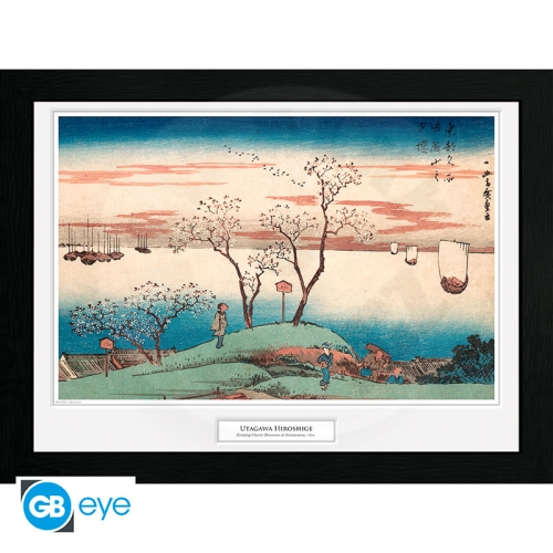 HIROSHIGE - Framed print "Cherry Blossom at Gotenya" (30x40)_(1)