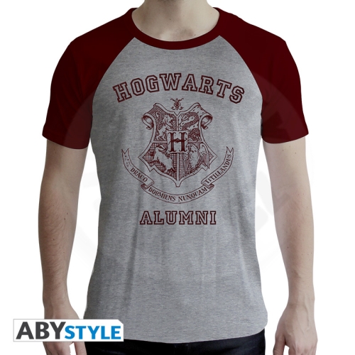 HARRY POTTER - Tshirt "Alumni" man SS grey & red M_(1)