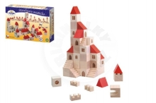 Detoa Stavebnice kostky 2,5cm dřevo městečko 100 dílků v krabici