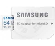 Samsung EVO Plus microSDXC Memory Card 64GB UHS-I U1 + SD adaptér