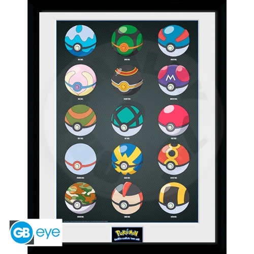 POKEMON - Framed print "Pokeballs" (30x40)_(1)