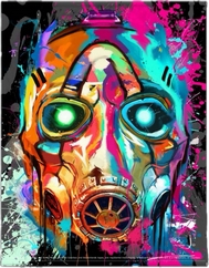 Borderlands plátěný plakát „MASK POP ART“