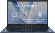 ASUS Vivobook 14 - 14" FHD/ Core 3 U100/ 8GB/ 256GB SSD/Win11 - modrá ASUS Vivobook 14 - 14" FHD/ Core 3 U100/ 8GB/ 256GB SSD/Win11 - modrá