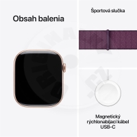 Apple Watch Series 10 GPS 46mm Rose Gold Aluminium Case with Plum Sport Loop (7) Apple Watch Series 10 GPS 46mm Rose Gold Aluminium Case with Plum Sport Loop (7)