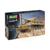Revell Plastic Model Kit - PzKpfw VI Ausf. H Tiger 1:72 - 12 cm Revell Plastic Model Kit - PzKpfw VI Ausf. H Tiger 1:72 - 12 cm