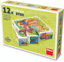 Dřevěné kostky Povolání – 12 kostek