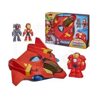 Marvel Iron Man a super tým tryskáčů Iron Jet + Mega brnění + 2 figurky