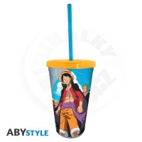 Hrnek s brčkem - ONE PIECE 470ml Hrnek s brčkem - ONE PIECE 470ml
