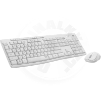 Logitech MK295 Silent set bezdrátové klávesnice a myši (DE Layout) - bílá