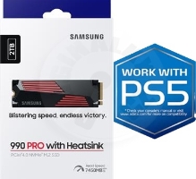 Samsung 990 PRO 2TB w Heatsink PCIe 5.0 NVMe M.2 SSD (PC/PS5)