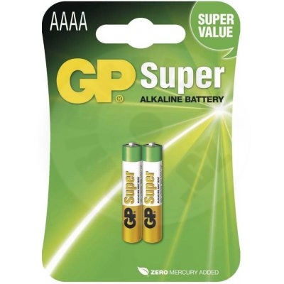 GP Super Alkaline Battery 25A, AAAA, LR61, 1.5V, 2ks (189661)