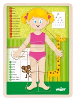 Woody Puzzle ´´Lidské tělo´´ - Holka CZ