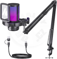 MAONO DGM20s - USB, RGB, kondezátorový mikrofon s ramenem (PC/PS4/PS5)