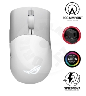ASUS myš ROG KERIS Wireless Aimpoint - bezdrátová - bílá