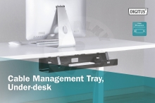Digitus lišta pro vedení kabelů pod stolem - černá