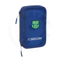 Dvoupatrový penál BARCELONA FC modrý, vybavený