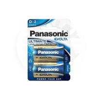PANASONIC Alkalické baterie EVOLTA Platinum D 1,5V (Blistr 2ks)