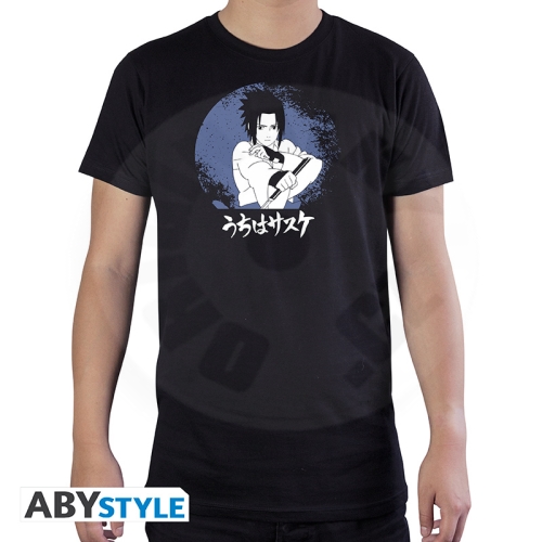 NARUTO SHIPPUDEN - Tshirt "Sasuke" man SS black - basic 2XL_(1)