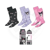 Sada 3 ponožek Hello Kitty Kuromi 36-43 Sada 3 ponožek Hello Kitty Kuromi 36-43
