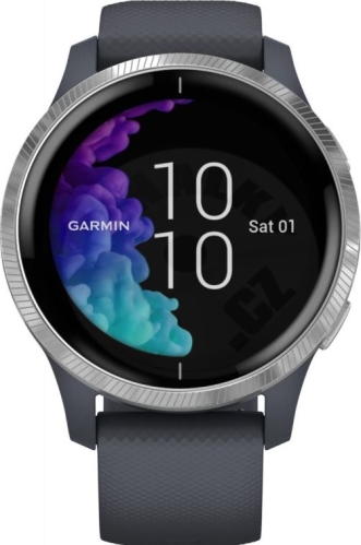 Nefunkční Garmin Venu - Stříbrné s tmavě modrým řemínkem (sleva viz. popisek)