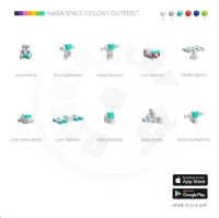 PIXIO NASA - Koloniální základna magnetická stavebnice (1)