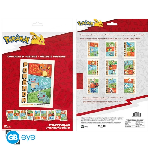 POKEMON - Portfolio 9 posters "Starters" (21x29,7)_(1)