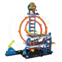 Hot Wheels City Maxi garáž se smyčkami, autem a vrtulníkem Hot Wheels City Maxi garáž se smyčkami, autem a vrtulníkem