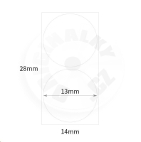 Niimbot štítky R 14x28mm 220ks WhiteRound B pro D11 a D110 (1)