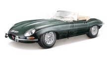 Bburago - Auta HOBBY- Jaguar E-type Cabriolet, zelená, 1:18