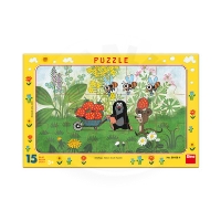 Puzzle Krtek na výletě 15 dílků deskové