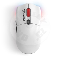 Marvo MONKA GURU, bílá, optika, 26000DPI, Tri-Mode - herní myš