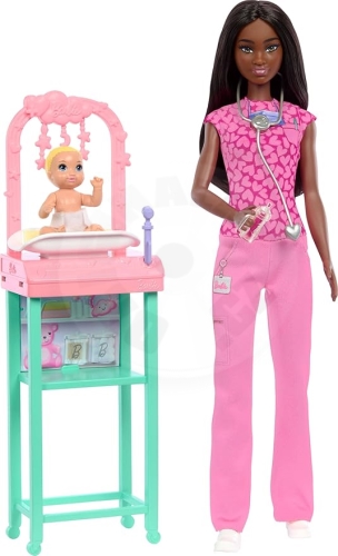 Barbie Herní set povolání - Pediatrička brunetka