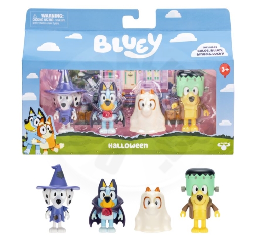 BLUEY Halloween 4 figurky