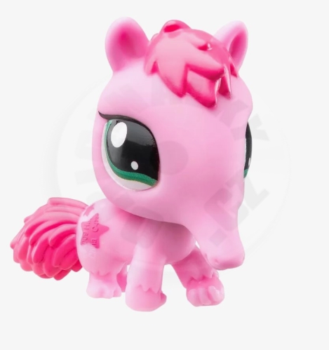 Littlest Pet Shop 1 figurka - růžový koník (3)