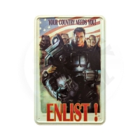Fallout Plechová tabulka „ENLIST!“