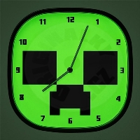 Hodiny - Minecraft Creeper Glow In The Dark