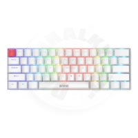 Marvo Saber 61 - herní klávesnice, bílá, RGB, mechanická, drátová, červené switche, US