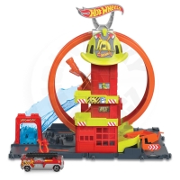 Mattel Hot Wheels City super hasičská stanice se smyčkou HKX41