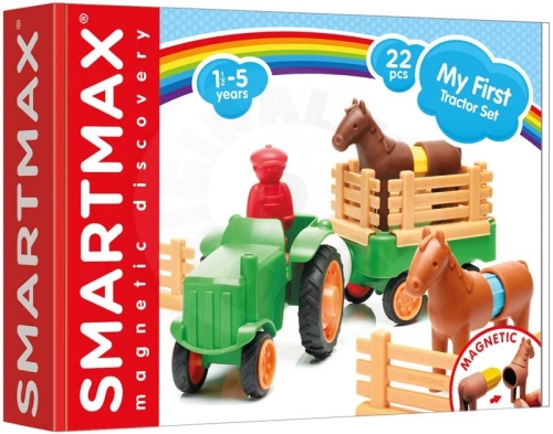 SmartMax magnetická stavebnice - Můj první traktor- 22 ks