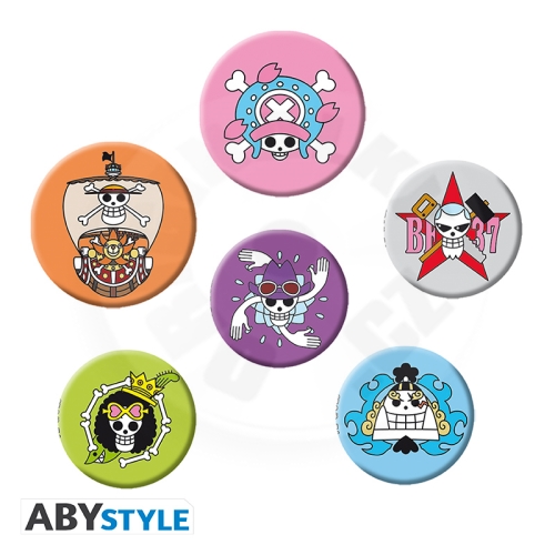 Set Odznaků - ONE PIECE  "Lebky 2", 5 druhů_(1)