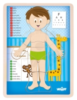 Woody Puzzle ´´Lidské tělo´´ - Kluk CZ