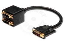 Digitus DVI Splitter, konektor 2x DVI-I(24+5) F na DVI-I(24+5) M