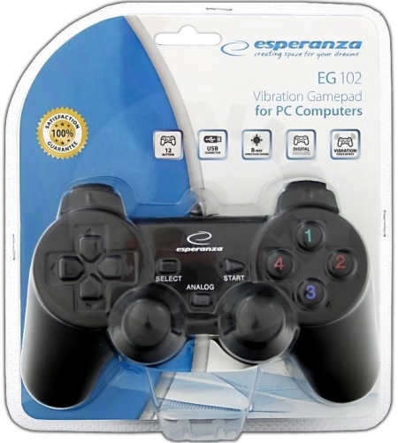 Esperanza Warrior Gamepad - černá (PC) (38663)