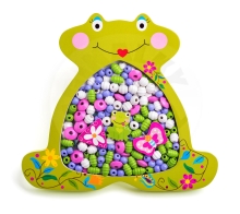 Woody Navlékací korálky - Žabka