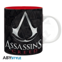 AbyStyle hrnek Assassin's Creed - Crest Black &amp; Red, 320 ml