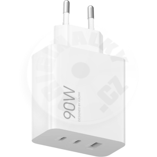 Xiaomi 90W HyperCharge Power Adapter 2x USB-C, 1x USB-A, bílá