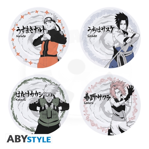 NARUTO SHIPPUDEN - Set of 4 Plates - Characters_(1)