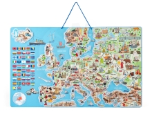 Woody Magnetická mapa EVROPY, společenská hra  3 v 1, ČJ