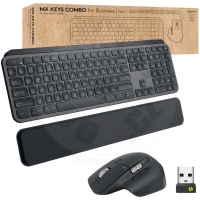 Logitech MX Keys Combo set bezdrátové klávesnice a myši (DE Layout) - černá